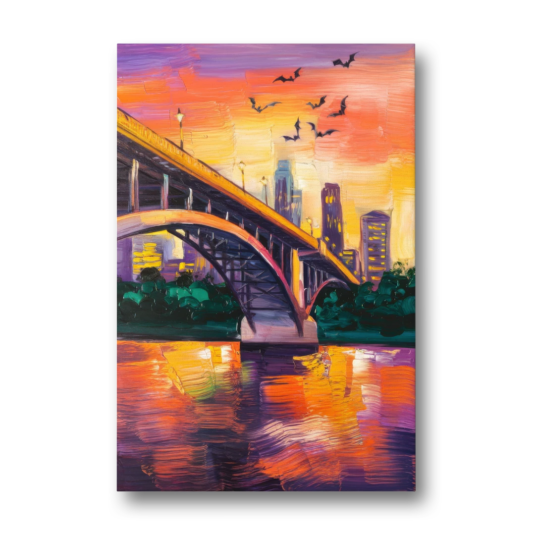Austin Congress Avenue Bridge - Canvas Wall Art - Front