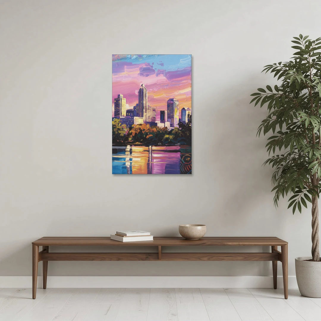Austin East Side Murals - Canvas Wall Art - Coffee Table - 24x36