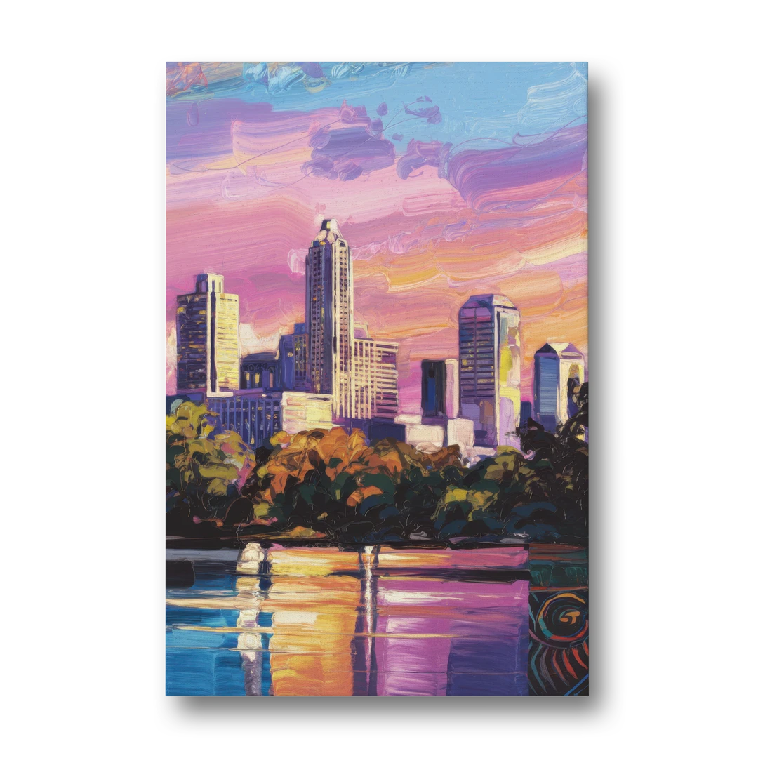Austin East Side Murals - Canvas Wall Art - Front