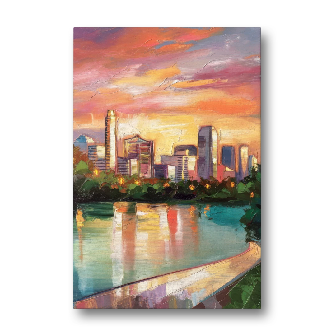 Austin Enchanting Cityscape - Canvas Wall Art - Front