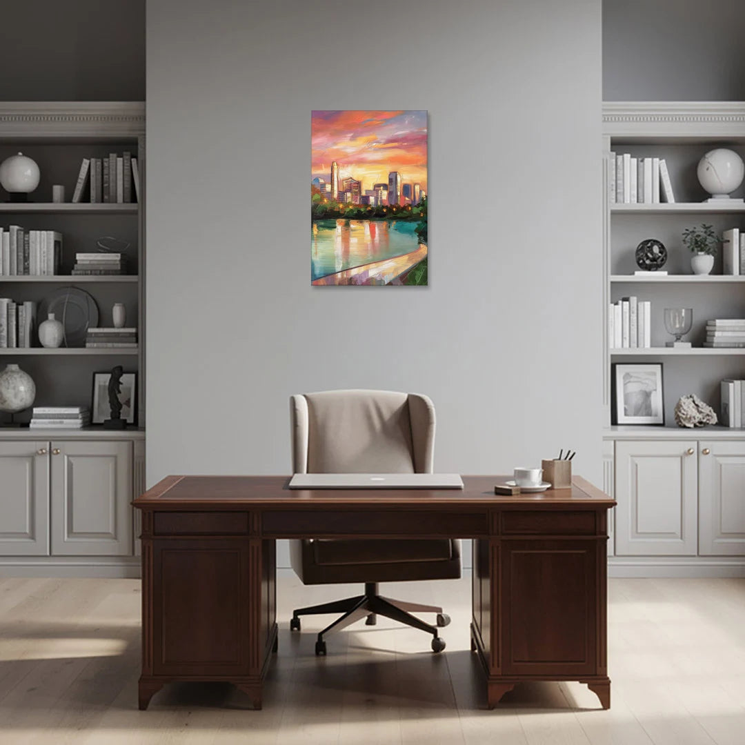 Austin Enchanting Cityscape - Canvas Wall Art - Office - 20x30