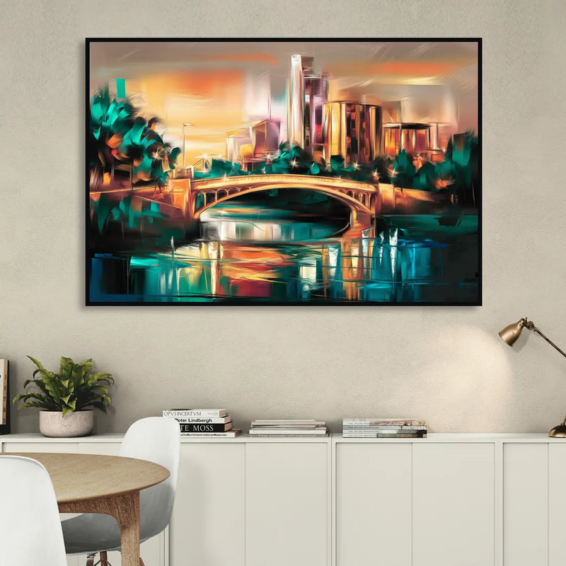 Austin Lamar Boulevard Magic Sitting Room - Black Canvas Wall Art