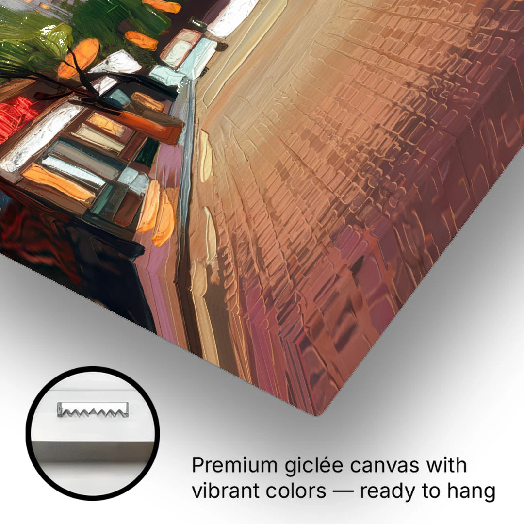 Austin South Congress Aesthetic - Canvas Wall Art - Gallery Wrap Corner