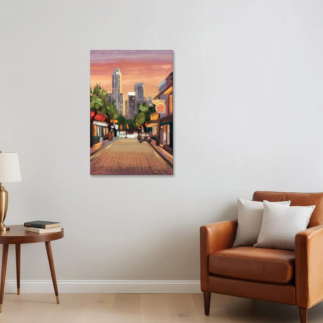 Austin South Congress Aesthetic - Canvas Wall Art - Sofa - 24x36