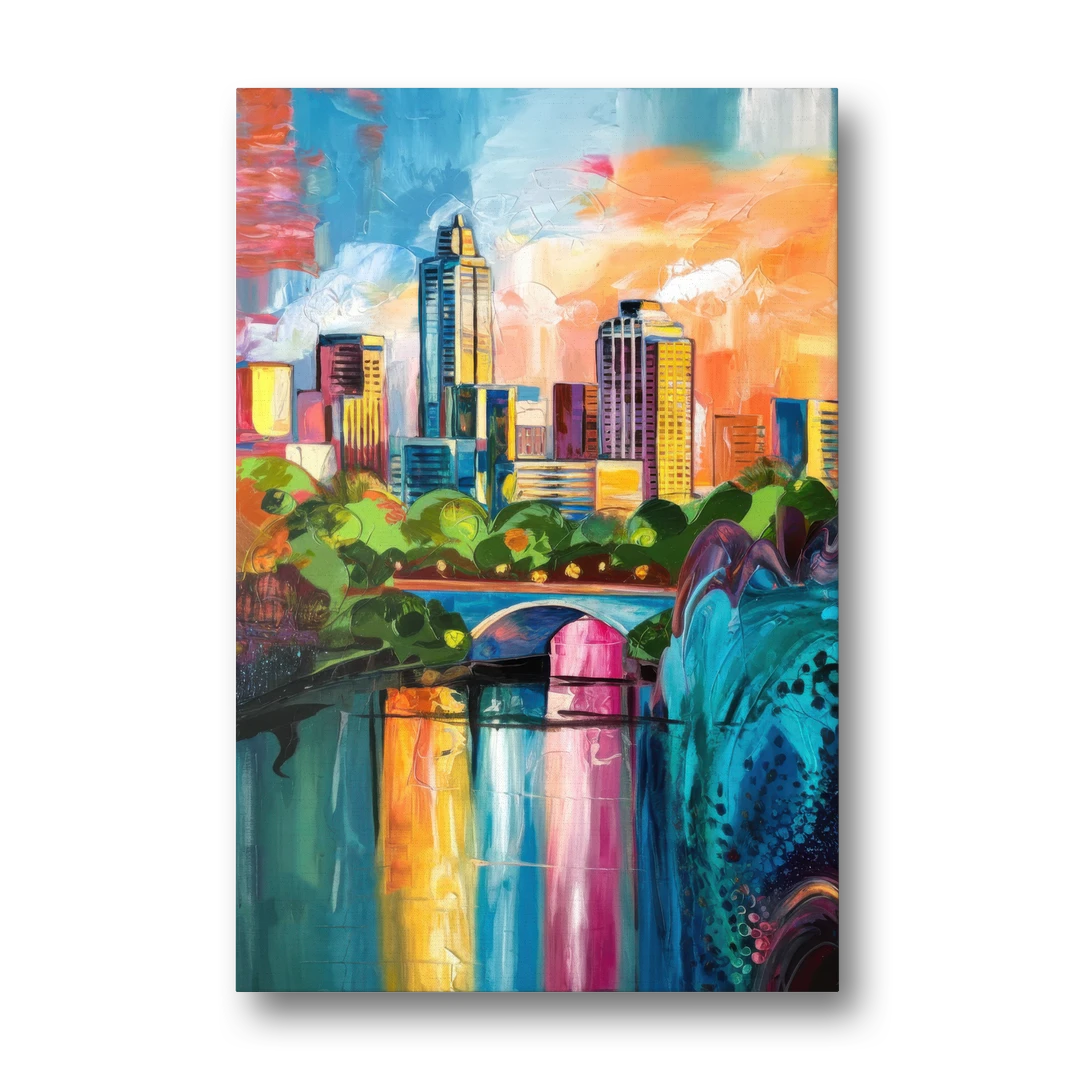 Austin Street Art Culture - Canvas Wall Art - Front