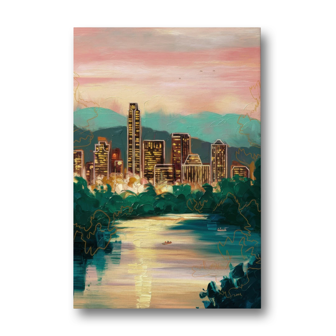 Austin Westlake Hills View - Canvas Wall Art - Front