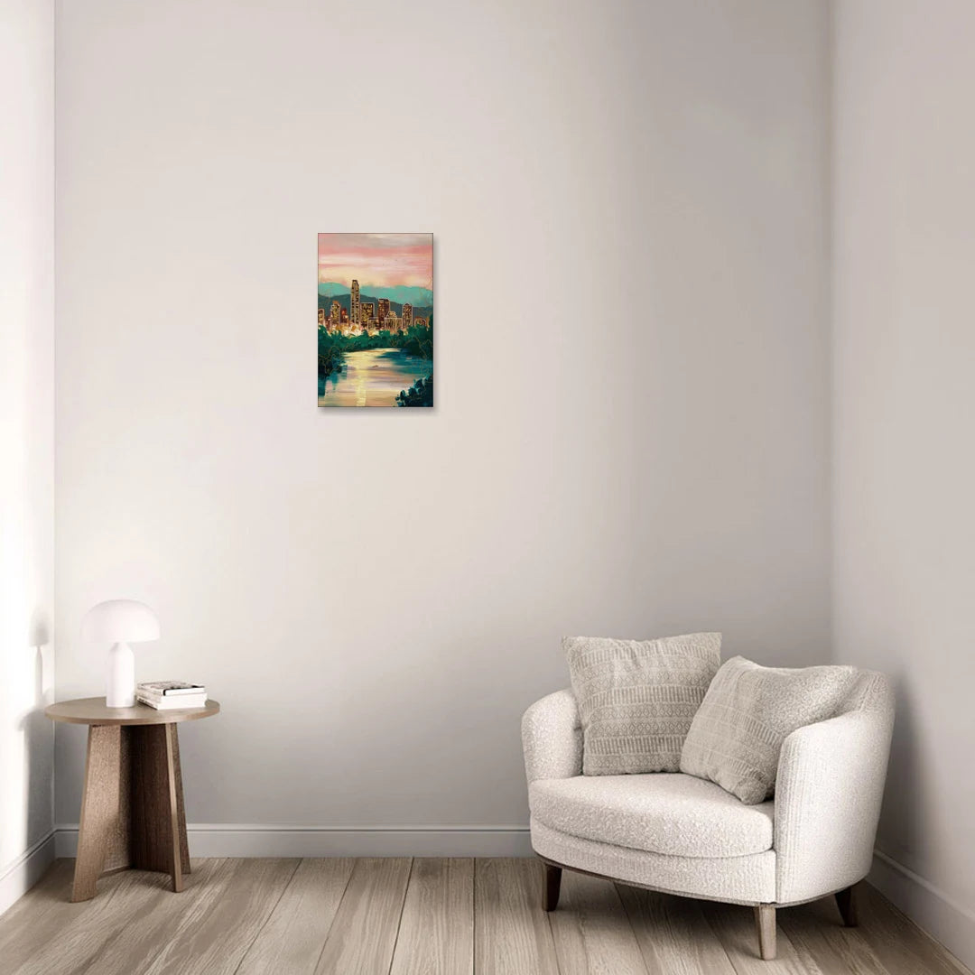 Austin Westlake Hills View - Canvas Wall Art - Sofa - 12x18