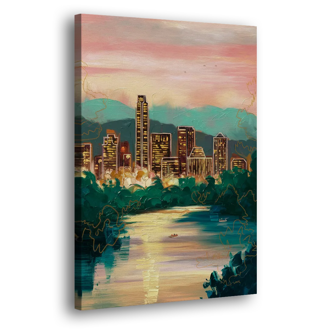 Austin Westlake Hills View Side - Canvas Wall Art