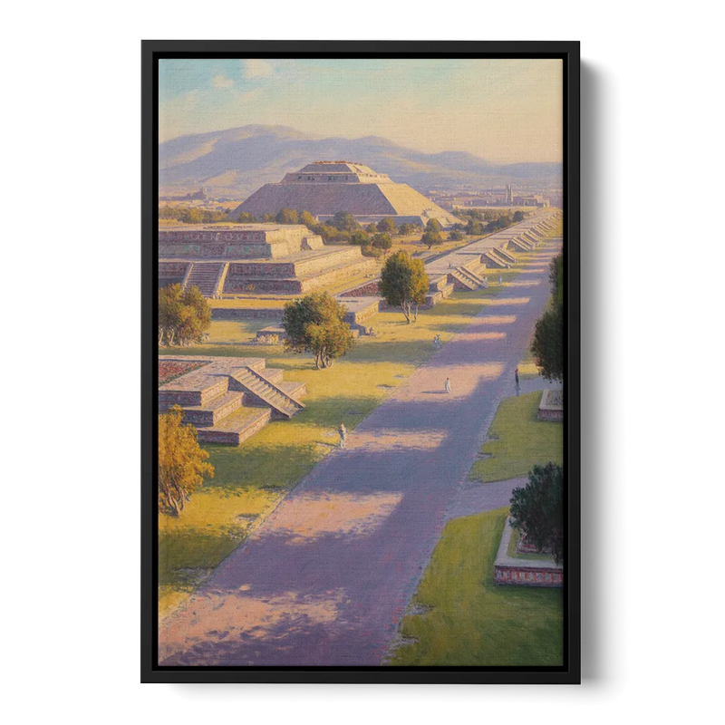 Avenue of the Dead Front - Black Canvas Wall Art