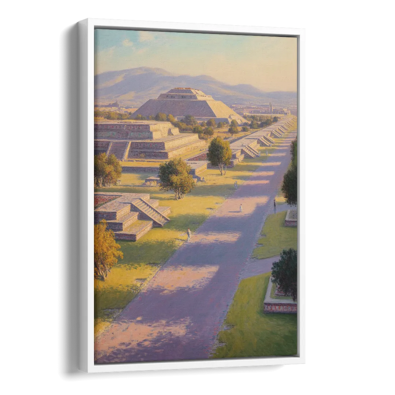 Avenue of the Dead Side - White Canvas Wall Art