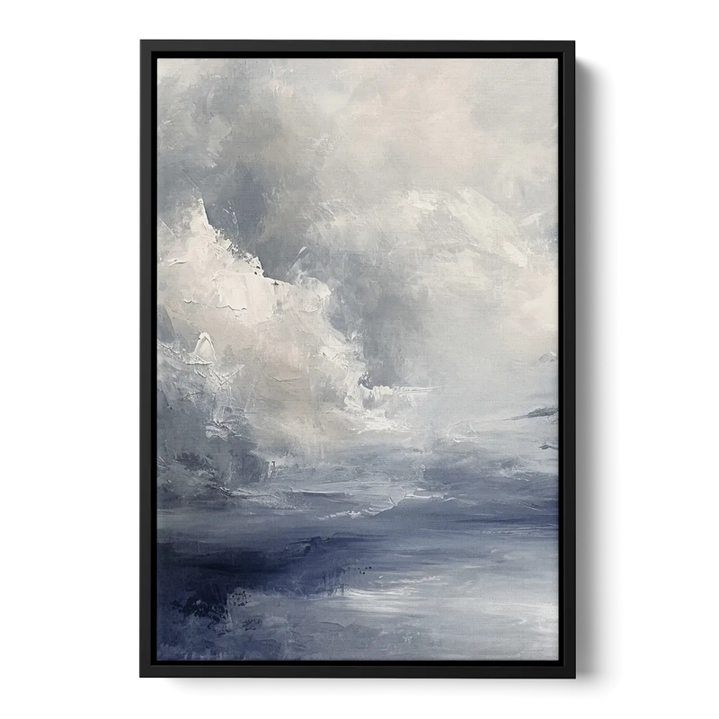 Azure Veil I Front - Black Canvas Wall Art