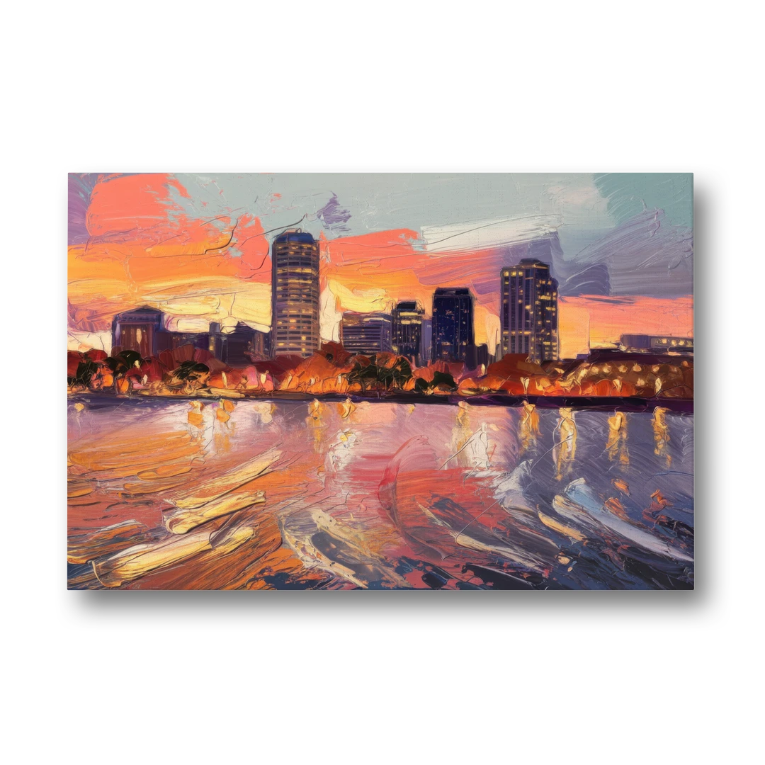 Baltimore Inner Harbor Sunset - Canvas Wall Art - Front