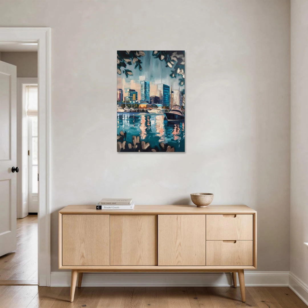 Baltimore Scenic Harbor Views - Canvas Wall Art - Coffee Table - 24x36