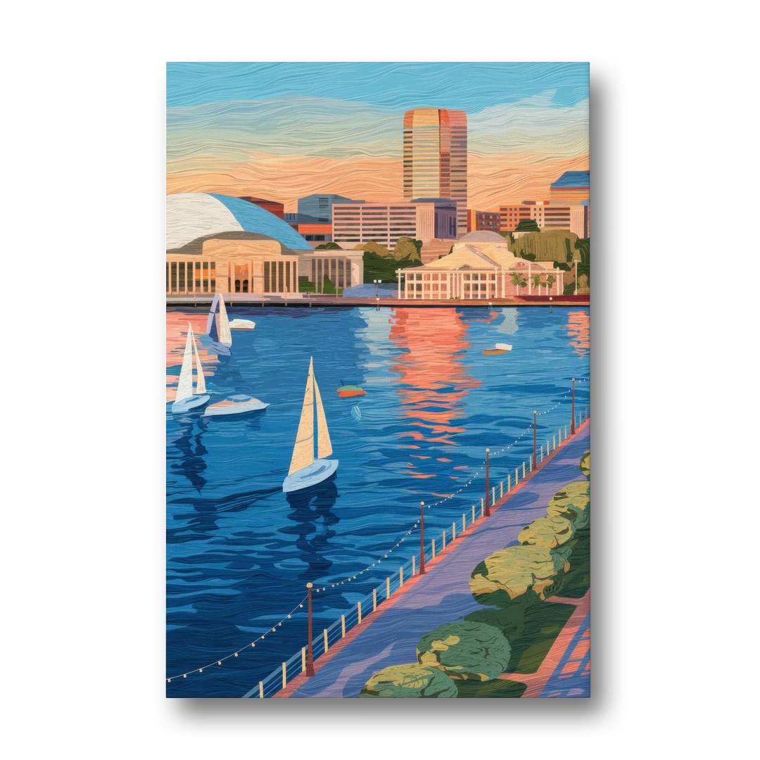 Baltimore Waterfront Charm - Canvas Wall Art - Front