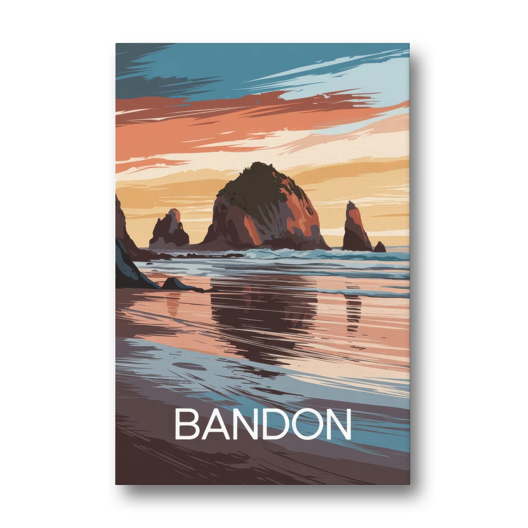Bandon Coastal Sunset - Canvas Wall Art - Front