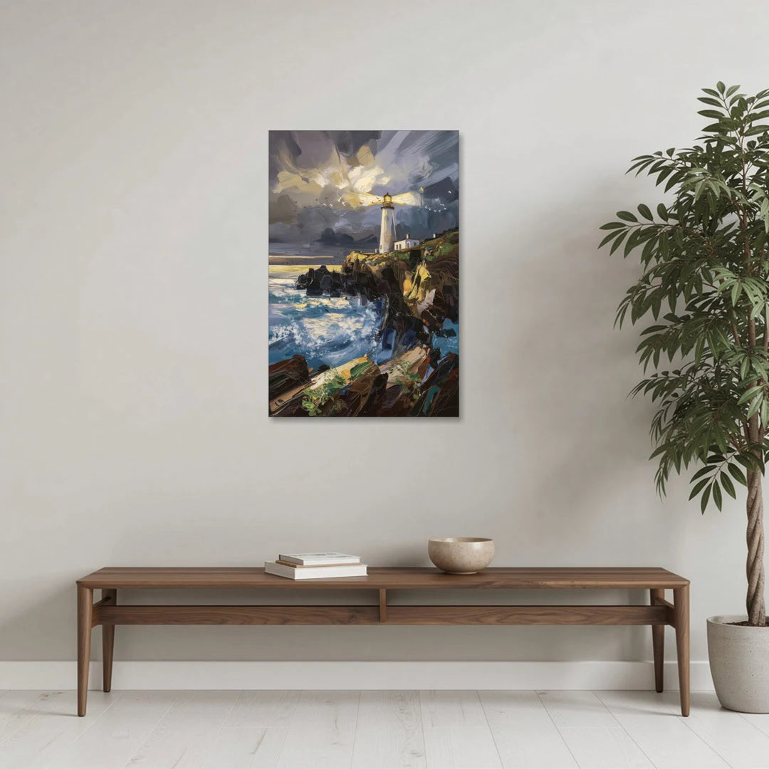 Bandon Lighthouse View - Canvas Wall Art - Coffee Table - 24x36