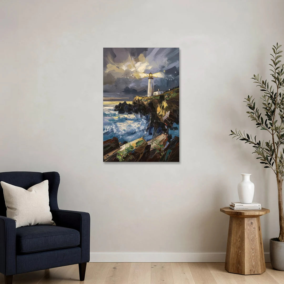 Bandon Lighthouse View - Canvas Wall Art - Sofa - 24x36