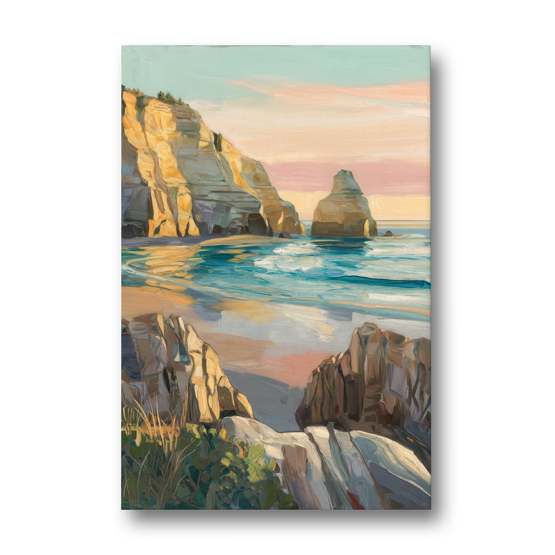 Bandon Ocean Cliffs - Canvas Wall Art - Front