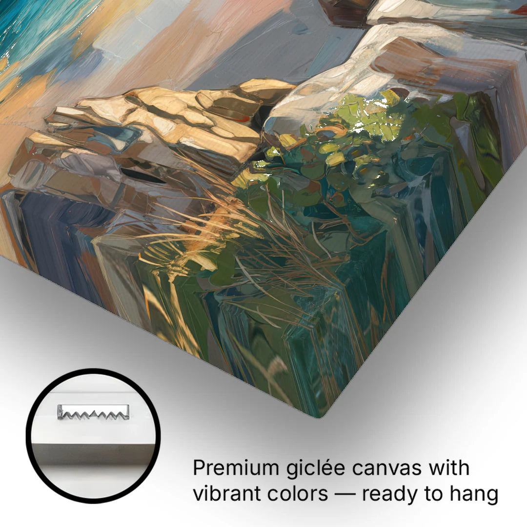 Bandon Ocean Cliffs - Canvas Wall Art - Gallery Wrap Corner
