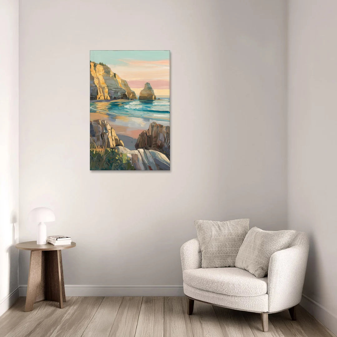Bandon Ocean Cliffs - Canvas Wall Art - Sofa - 24x36