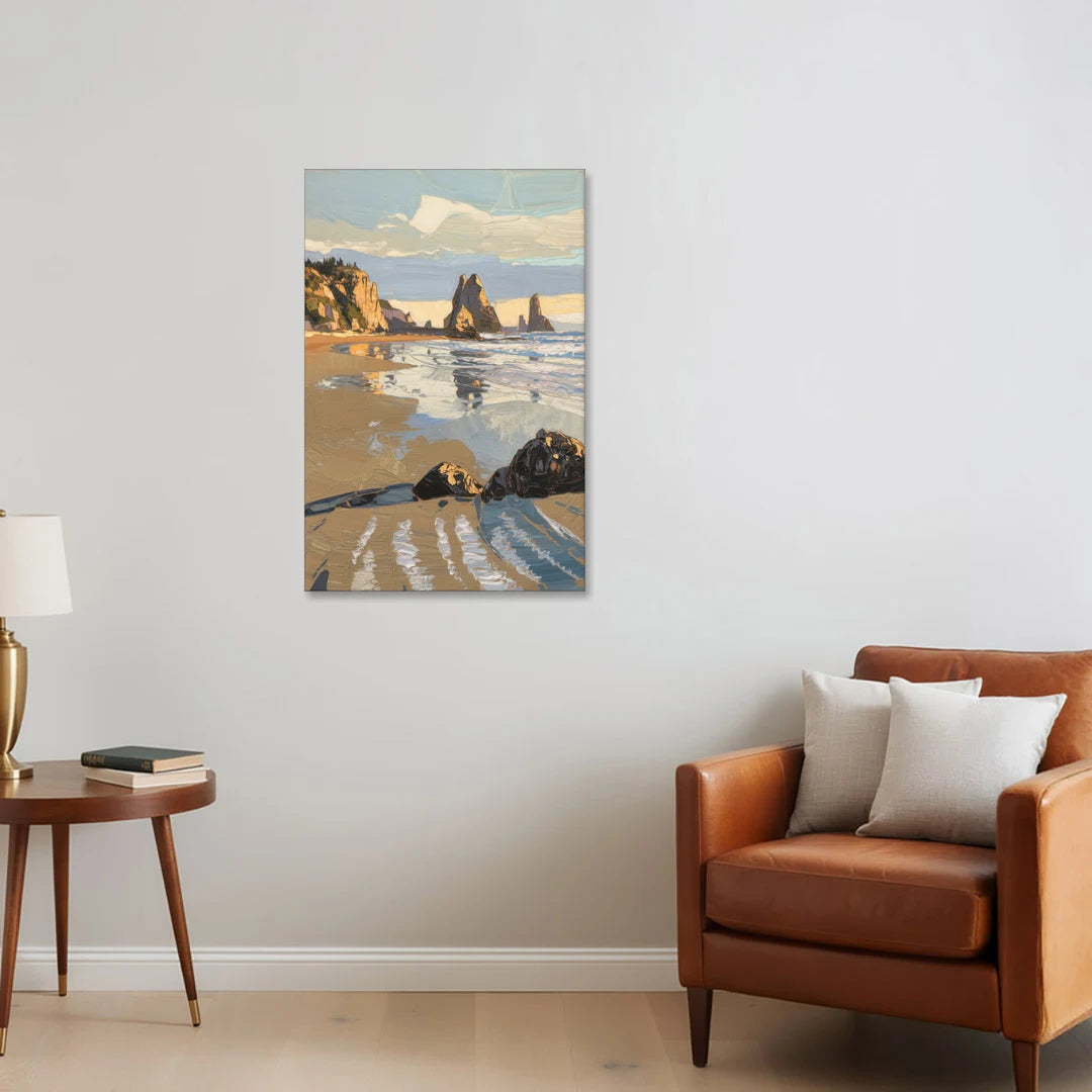 Bandon Oregon Shoreline - Canvas Wall Art - Sofa - 24x36