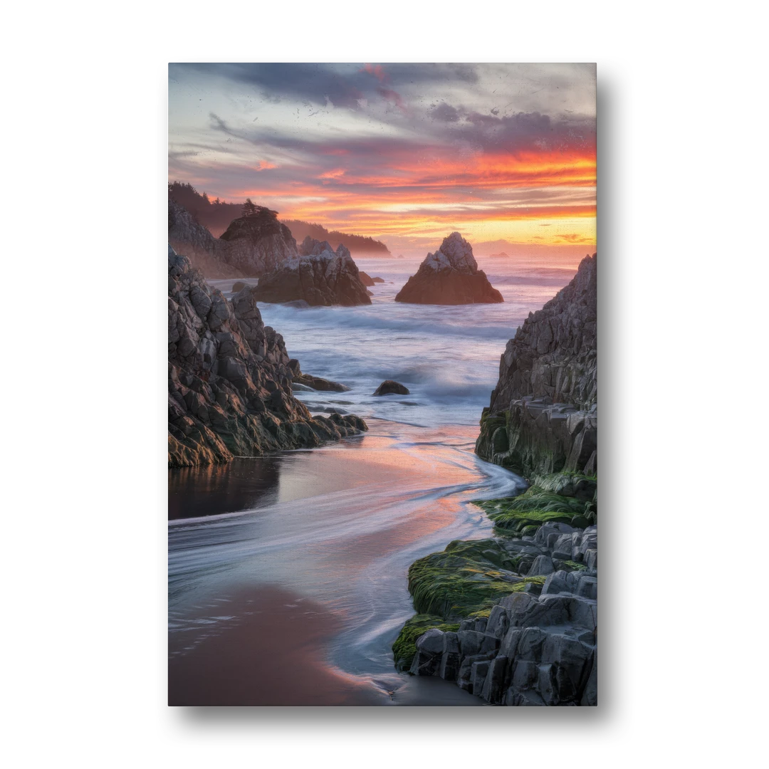 Bandon Rocky Shoreline - Canvas Wall Art - Front