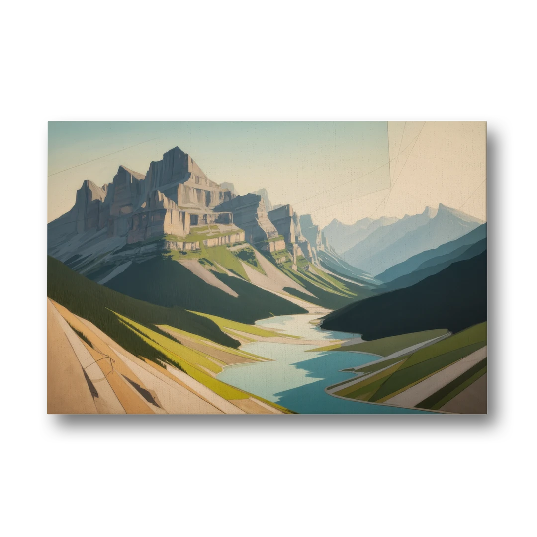 Banff Alpine Peaks - Canvas Wall Art - Front