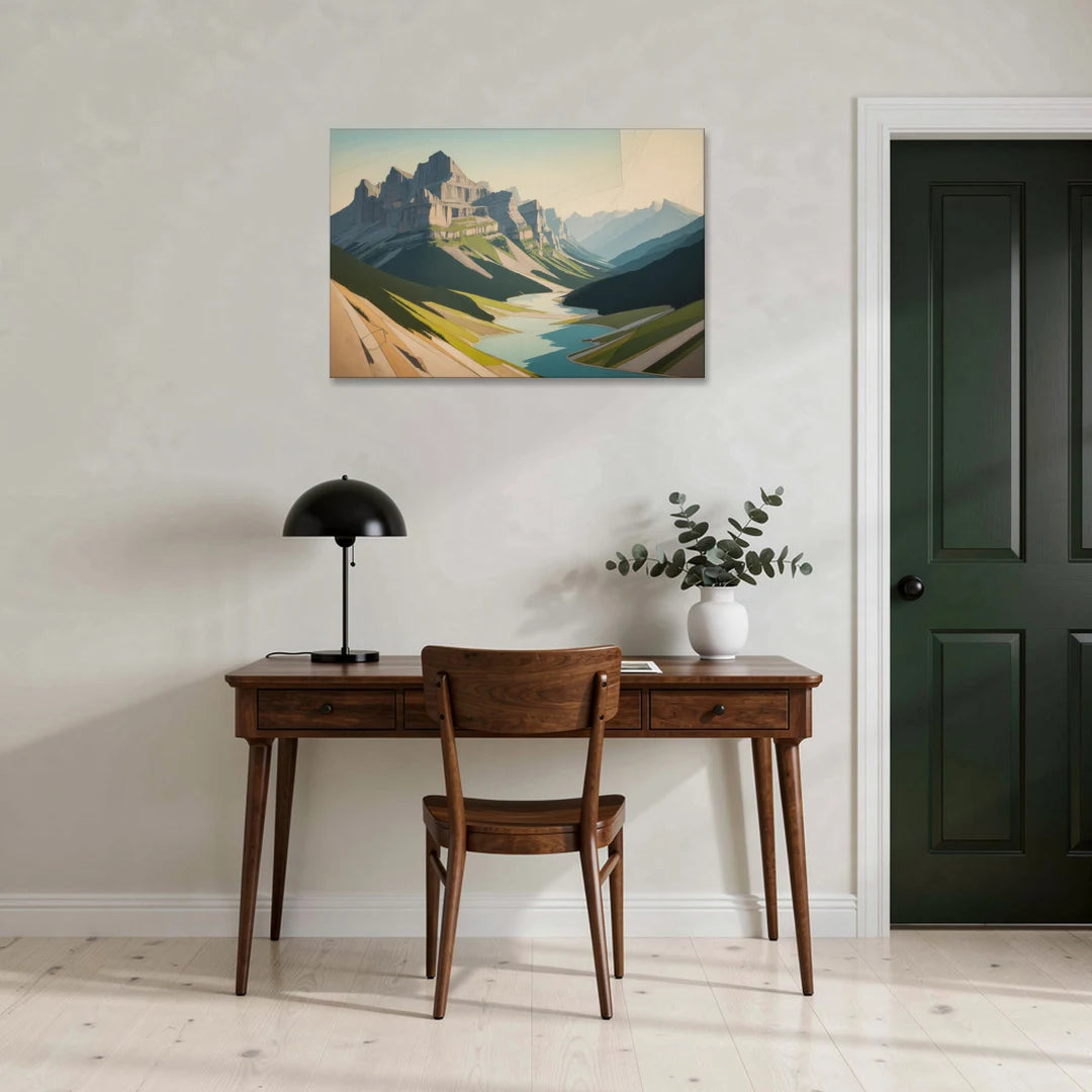Banff Alpine Peaks - Canvas Wall Art - Office - 36x24