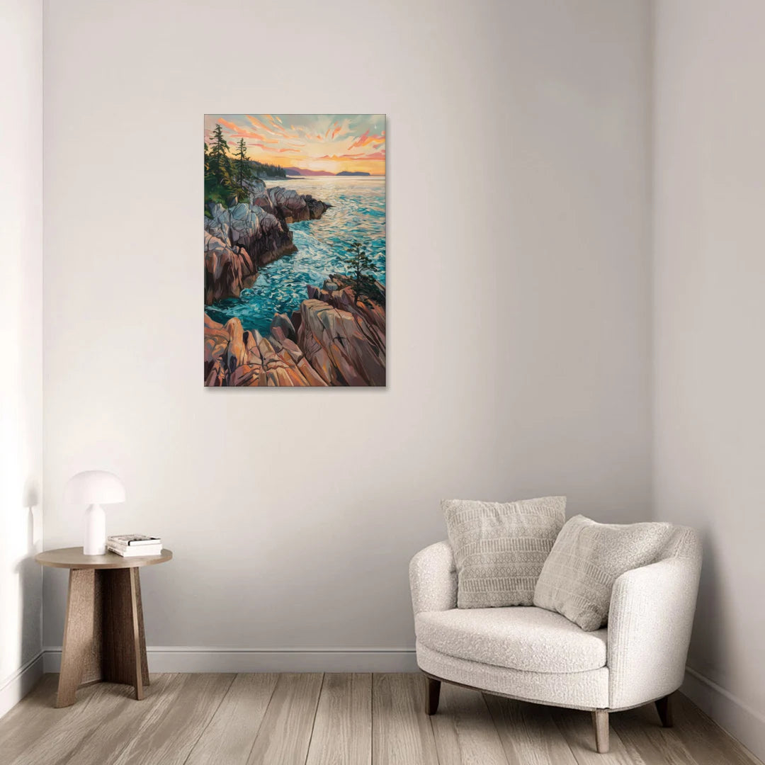 Bar Harbor Acadia National Park - Canvas Wall Art - Sofa - 24x36