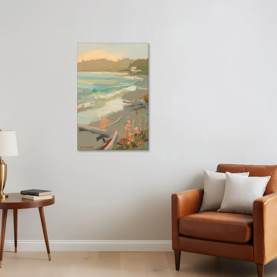 Bar Harbor Coastal Serenity - Canvas Wall Art - Sofa - 24x36
