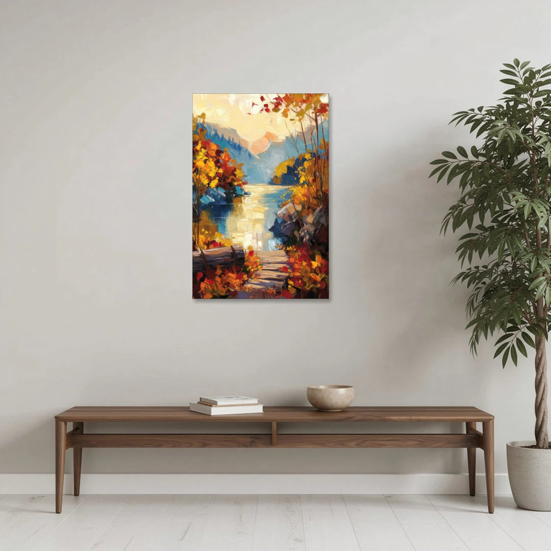 Bar Harbor Fall Foliage Views - Canvas Wall Art - Coffee Table - 24x36