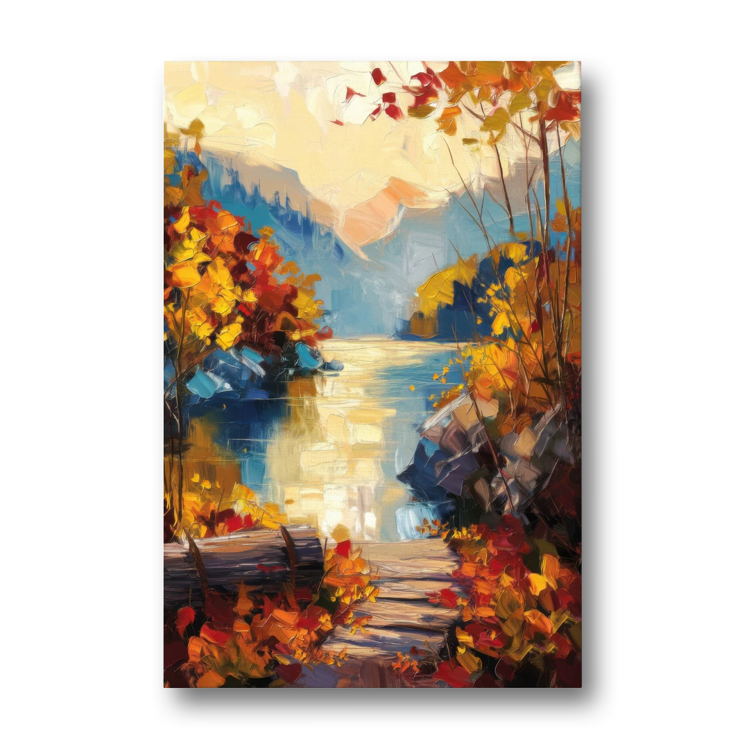 Bar Harbor Fall Foliage Views - Canvas Wall Art - Front