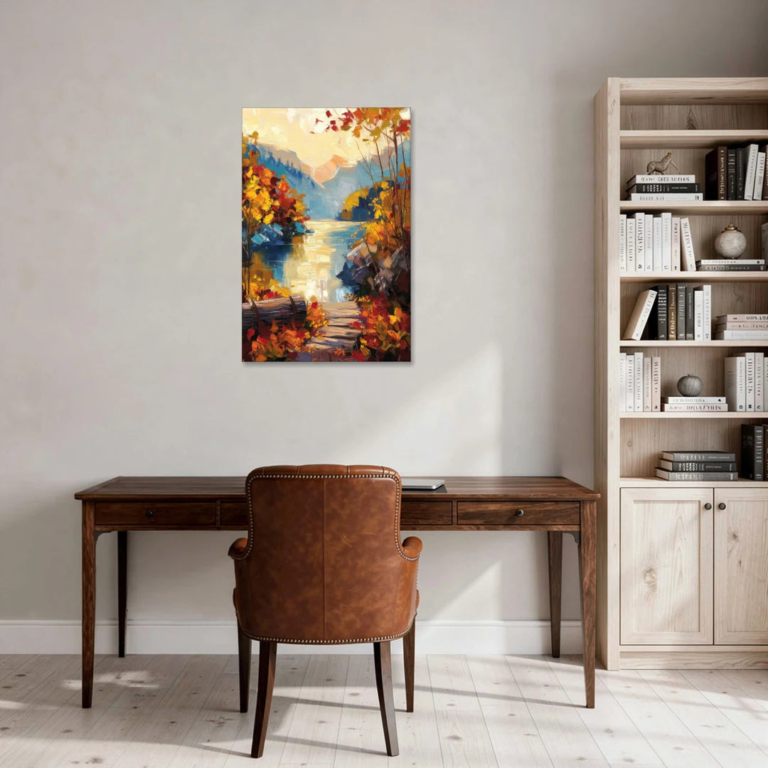 Bar Harbor Fall Foliage Views - Canvas Wall Art - Office - 24x36