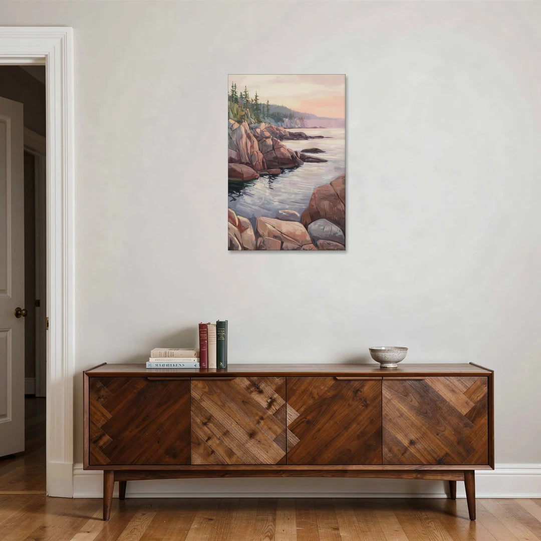 Bar Harbor Rocky Shoreline - Canvas Wall Art - Coffee Table - 24x36