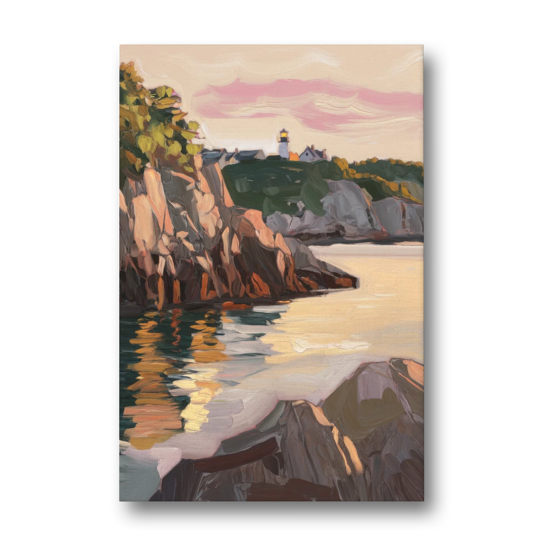 Bar Harbor Scenic Coastline - Canvas Wall Art - Front