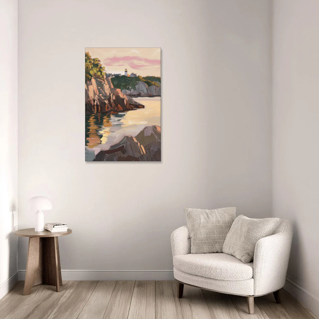 Bar Harbor Scenic Coastline - Canvas Wall Art - Sofa - 24x36