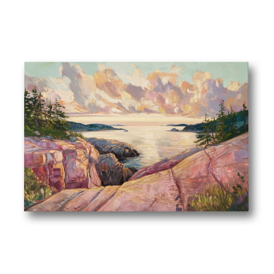 Bar Harbor Sunrise Over Acadia - Canvas Wall Art - Front