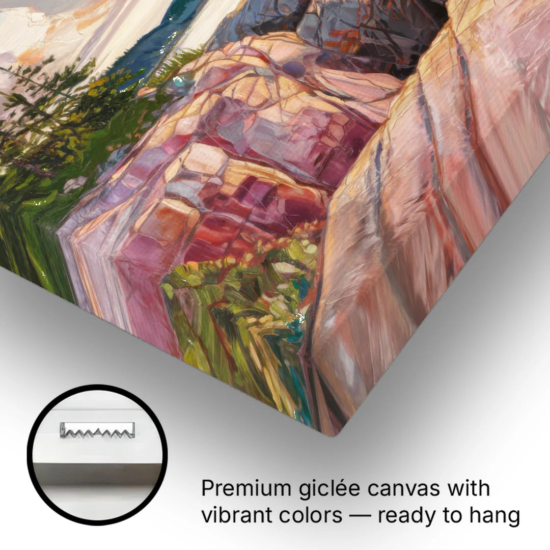 Bar Harbor Sunrise Over Acadia - Canvas Wall Art - Gallery Wrap Corner