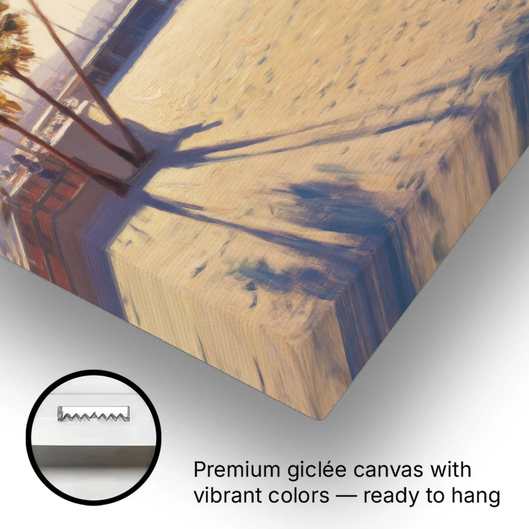 Barceloneta Beach Vibes - Canvas Wall Art - Gallery Wrap Corner