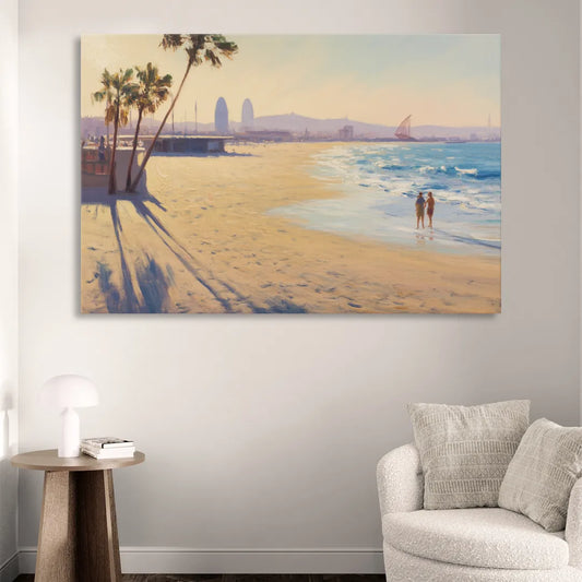 Barceloneta Beach Vibes Living Room - Canvas Wall Art