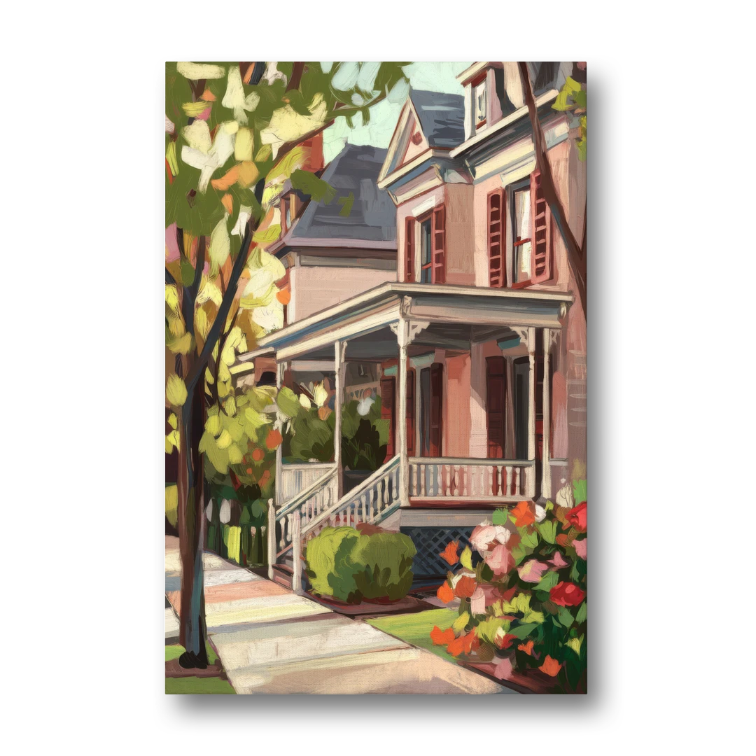 Baton Rouge Garden District Charm - Canvas Wall Art - Front