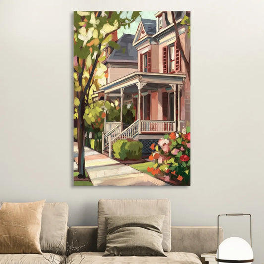 Baton Rouge Garden District Charm Living Room - Canvas Wall Art