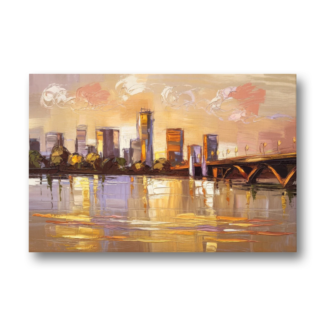 Baton Rouge Mississippi River View - Canvas Wall Art - Front