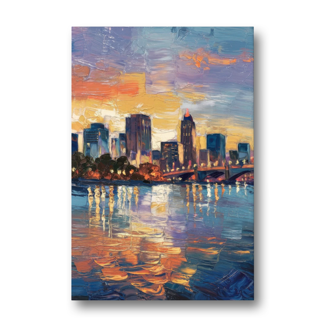 Baton Rouge Riverfront Beauty - Canvas Wall Art - Front