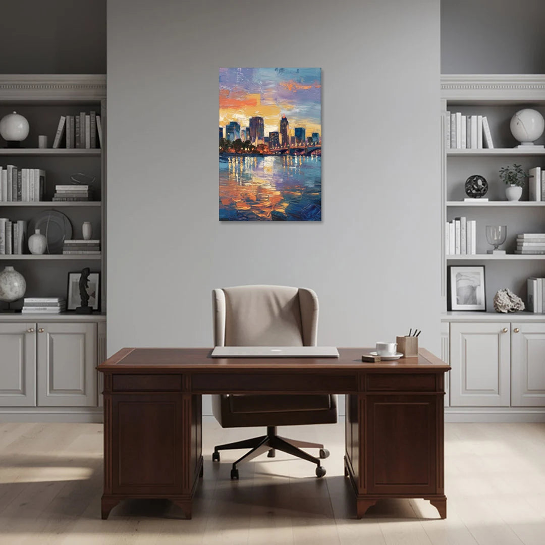 Baton Rouge Riverfront Beauty - Canvas Wall Art - Office - 24x36