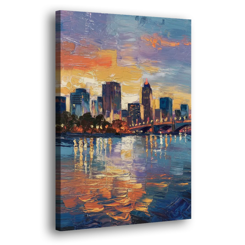 Baton Rouge Riverfront Beauty - Canvas Wall Art
