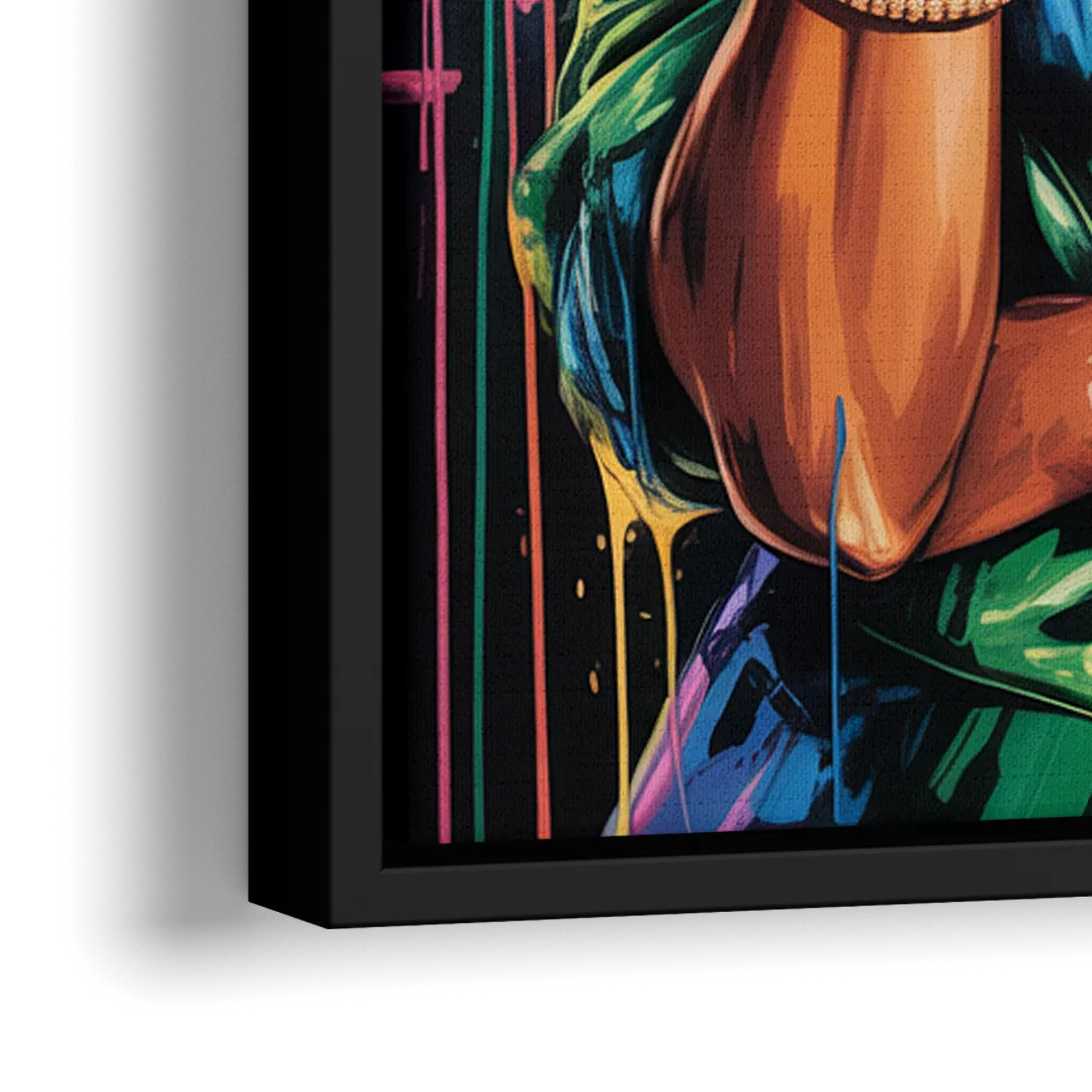 Becoming - Close-Up Black Frame Canvas