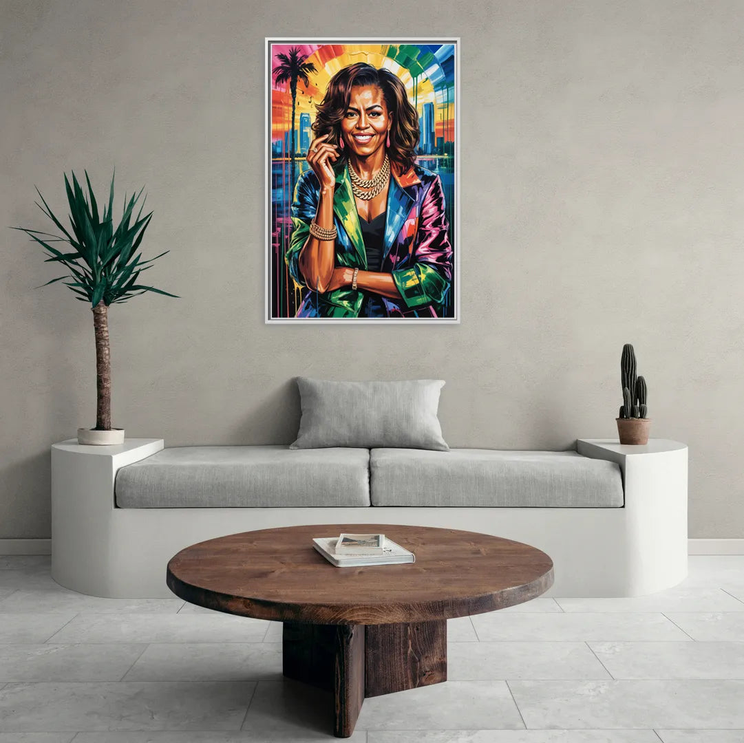 Becoming - Living Room White Frame Canvas