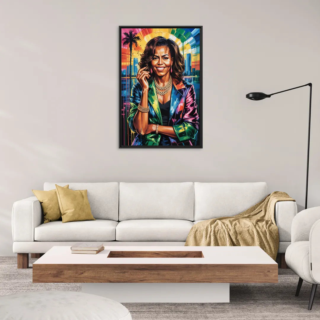 Becoming - Living Room Black Frame Canvas