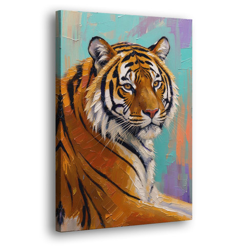 Bengal Tiger Painting Over the Shoulder - Canvas Wall Art